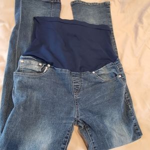Denim Diva Maternity Jeans with Button Flap Pockets